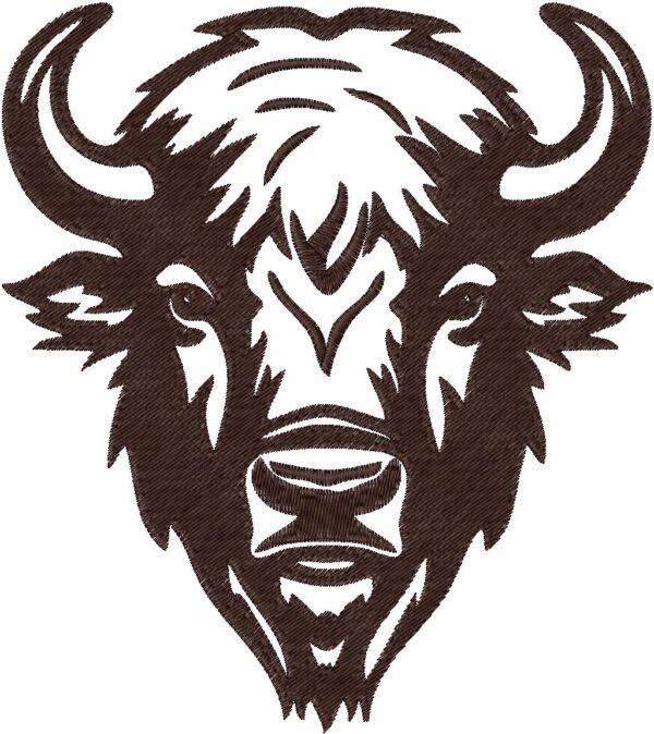 Buffalo Embroidery Design, 7 sizes, Machine Embroidery Design, Buffalo shapes Design, Instant