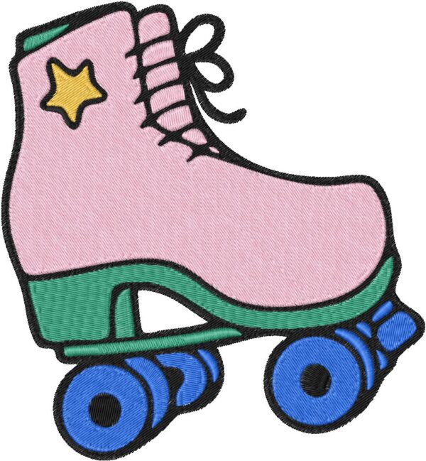 Skate Embroidery Design, 7 sizes, Machine Embroidery Design, Skate shapes Design, Instant