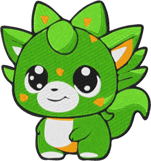 Baby Dragon Design, 7 sizes, Machine Embroidery Design, Baby Dragon shapes Design, Instant