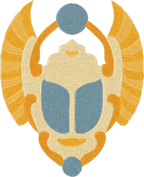 Egyptian Beetle Design, 7 sizes, Machine Embroidery Design, Egyptian Beetle shapes Design, Instant
