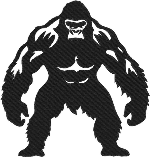 Gorilla Embroidery Design, 7 sizes, Machine Embroidery Design, Gorilla shapes Design, Instant
