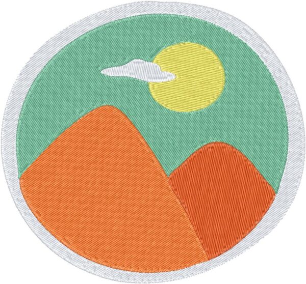 Mountains Embroidery Design, 7 sizes, Machine Embroidery Design, Mountains shapes Design, Instant