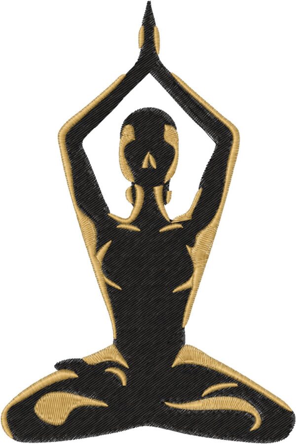Yoga Design, 7 sizes, Machine Embroidery Design, Yoga shapes Design, Instant