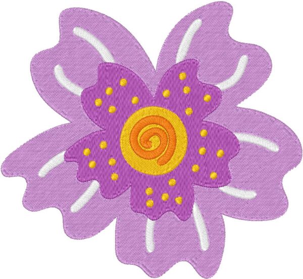 Flower Design, 7 sizes, Machine Embroidery Design, Flower shapes Design, Instant
