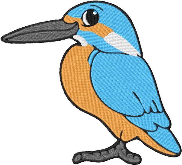 Kingfisher Design, 7 sizes, Machine Embroidery Design, Kingfisher shapes Design, Instant