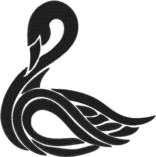 Swan Embroidery Design, 7 sizes, Machine Embroidery Design, Swan shapes Design, Instant