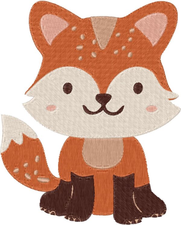 Fox Embroidery Design, 7 sizes, Machine Embroidery Design, Fox shapes Design, Instant