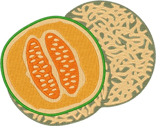 Melon Embroidery Design, 7 sizes, Machine Embroidery Design, Melon shapes Design, Instant