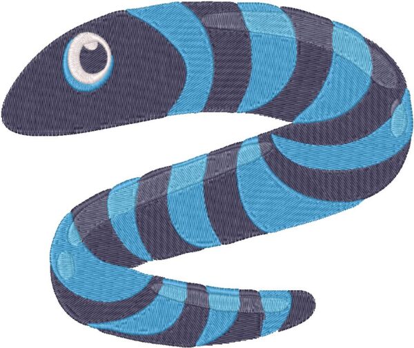 Sea Snake Design, 7 sizes, Machine Embroidery Design, Sea Snake shapes Design, Instant