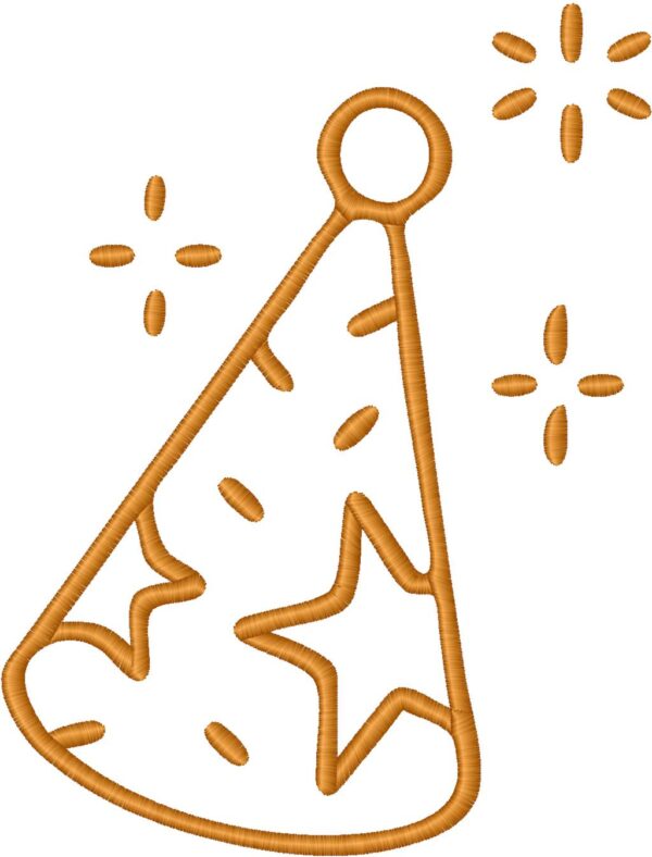 Birthday Hat Embroidery Design, 7 sizes, Machine Embroidery Design, Birthday Hat shapes Design, Instant