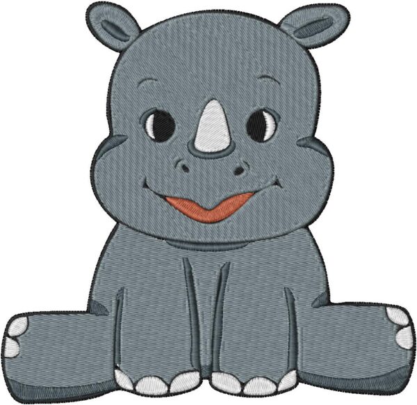 Rhinoceros Design, 7 sizes, Machine Embroidery Design, Rhinoceros shapes Design, Instant