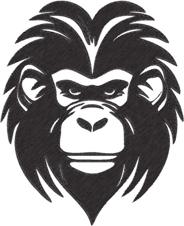 Monkey Design, 7 sizes, Machine Embroidery Design, Monkey shapes Design, Instant