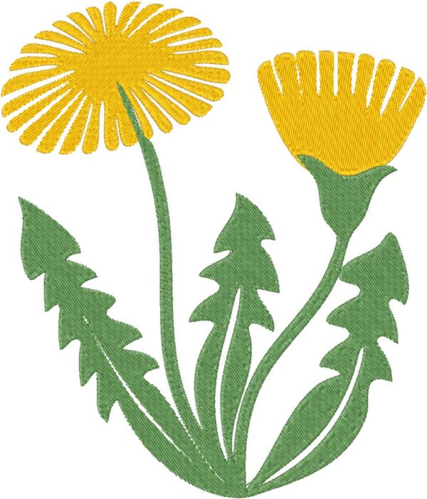 Dandelion Design, 7 sizes, Machine Embroidery Design, Dandelion shapes Design, Instant