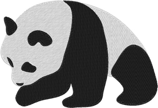 Panda Design, 7 sizes, Machine Embroidery Design, Panda shapes Design, Instant