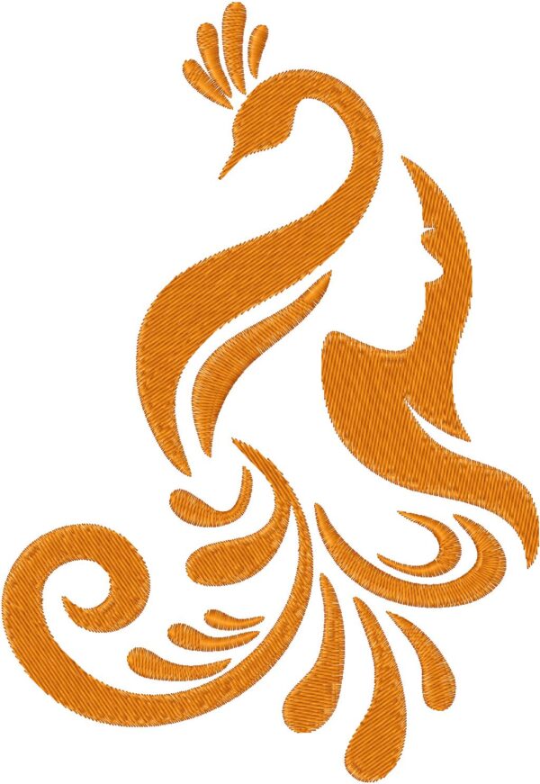 Peacock Embroidery Design, 7 sizes, Machine Embroidery Design, Peacock shapes Design, Instant