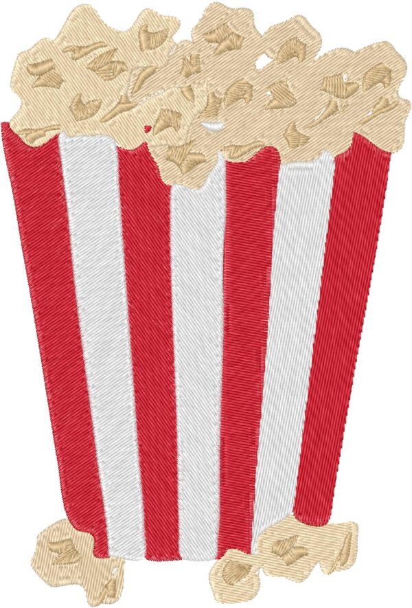 Popcorn Design, 7 sizes, Machine Embroidery Design, Popcorn shapes Design, Instant