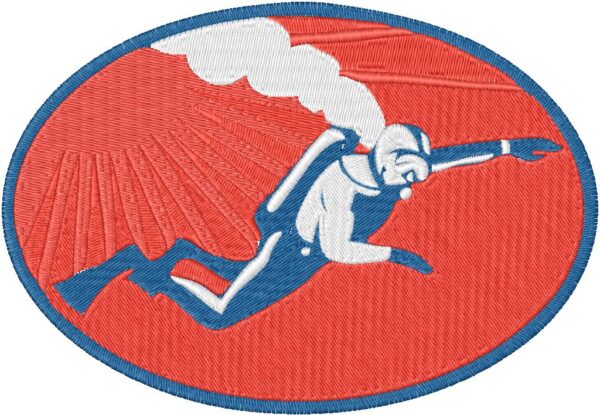 Diver Design, 7 sizes, Machine Embroidery Design, Diver shapes Design, Instant