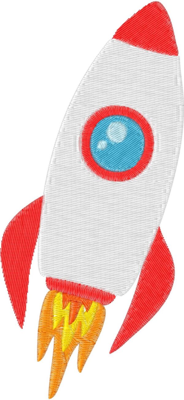 Rocket Design, 7 sizes, Machine Embroidery Design, Rocket shapes Design, Instant