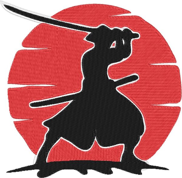 Samurai Design, 7 sizes, Machine Embroidery Design, Samurai shapes Design, Instant