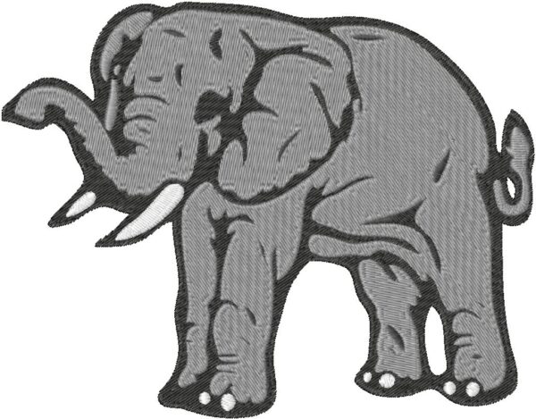 Elephant Design, 7 sizes, Machine Embroidery Design, Elephant shapes Design, Instant