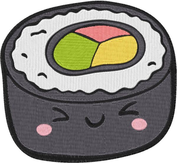 Sushi Design, 7 sizes, Machine Embroidery Design, Sushi shapes Design, Instant