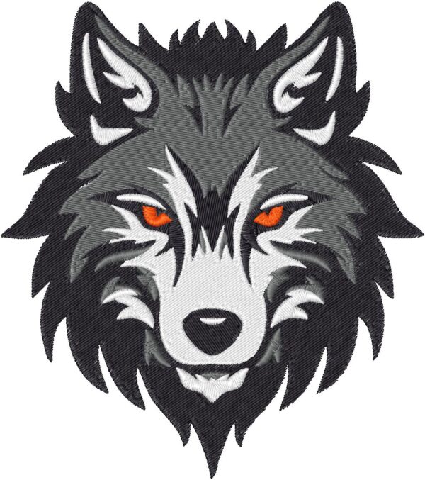 Wolf Design, 7 sizes, Machine Embroidery Design, Wolf shapes Design, Instant