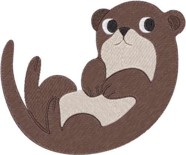Otter Design, 7 sizes, Machine Embroidery Design, Otter shapes Design, Instant