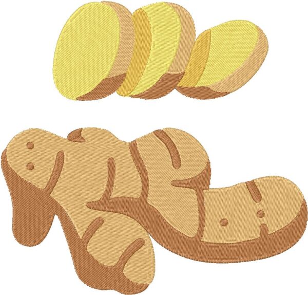 Ginger Design, 7 sizes, Machine Embroidery Design, Ginger shapes Design, Instant