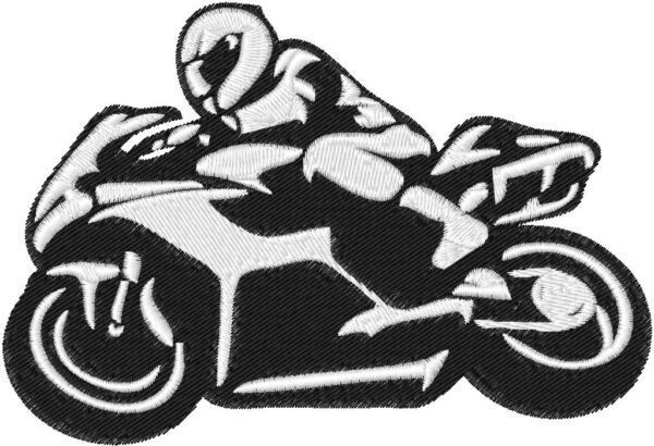 Biker Design, 3 sizes, Machine Embroidery Design, Biker shapes Design, Instant