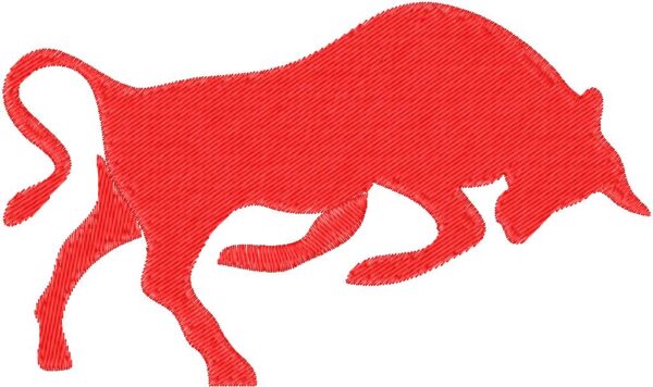 Bull Design, 3 sizes, Machine Embroidery Design, Bull shapes Design, Instant