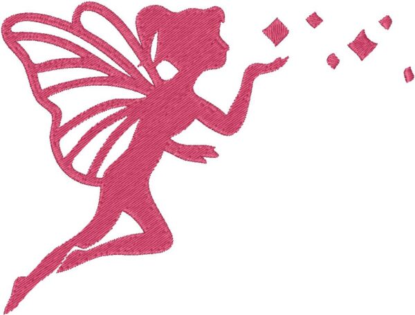 Fairy Embroidery Design, 3 sizes, Machine Embroidery Design, Fairy shapes Design, Instant