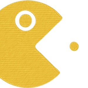 Pacman Design, 7 sizes, Machine Embroidery Design, Pacman shapes Design, Instant
