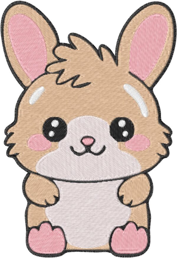 Bunny Design, 7 sizes, Machine Embroidery Design, Bunny shapes Design, Instant