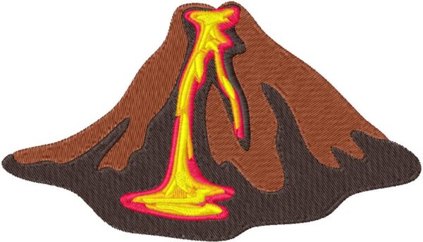 Volcano Design, 7 sizes, Machine Embroidery Design, Volcano shapes Design, Instant