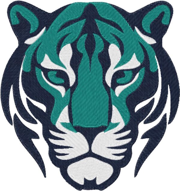 Tiger Design, 7 sizes, Machine Embroidery Design, Tiger shapes Design, Instant