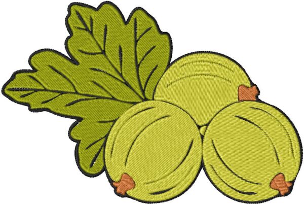 Gooseberry Embroidery Design, 7 sizes, Machine Embroidery Design, Gooseberry shapes Design, Instant