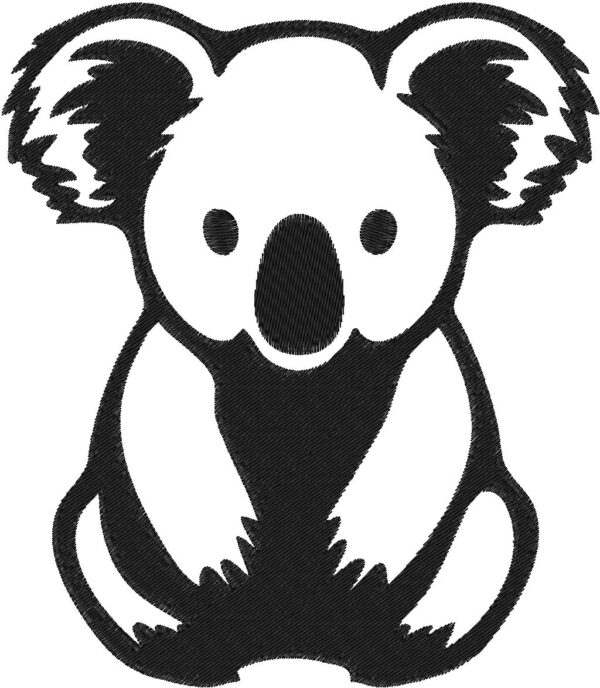 Koala Embroidery Design, 7 sizes, Machine Embroidery Design, Koala shapes Design,Instant