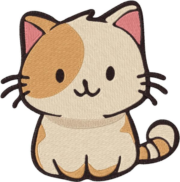 Cat Embroidery Design, 7 sizes, Machine Embroidery Design, Cat shapes Design, Instant