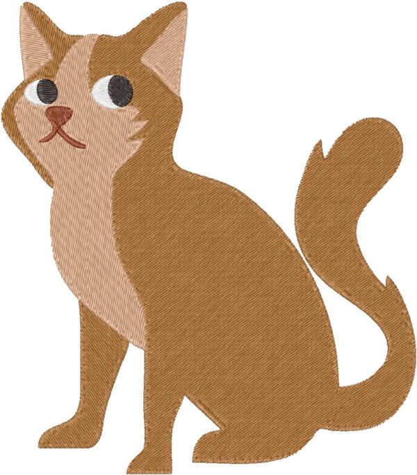 Cat Embroidery Design, 7 sizes, Machine Embroidery Design, Cat shapes Design, Instant