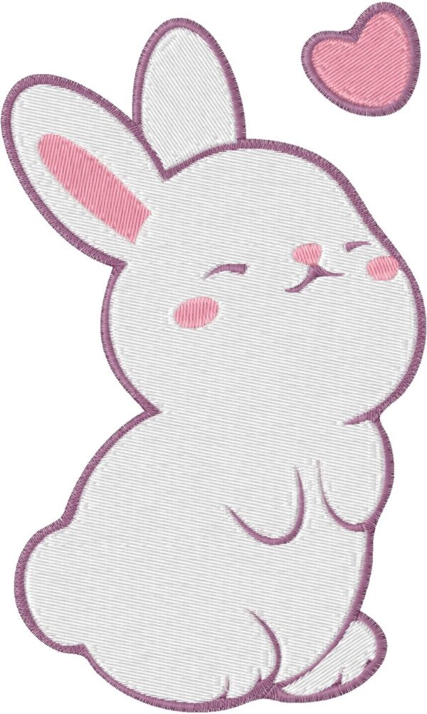 Rabbit Embroidery Design, 7 sizes, Machine Embroidery Design, Rabbit shapes Design, Instant