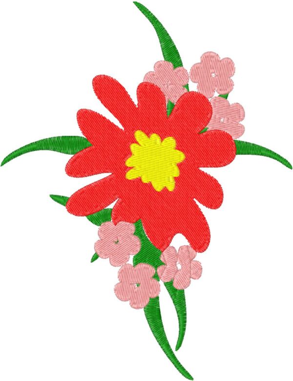Flowers Embroidery Design, 7 sizes, Machine Embroidery Design, Flowers shapes Design, Instant