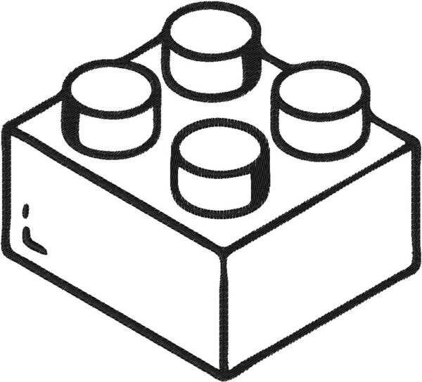 Lego Cube Embroidery Design, 7 sizes, Machine Embroidery Design, Lego Cube shapes Design, Instant