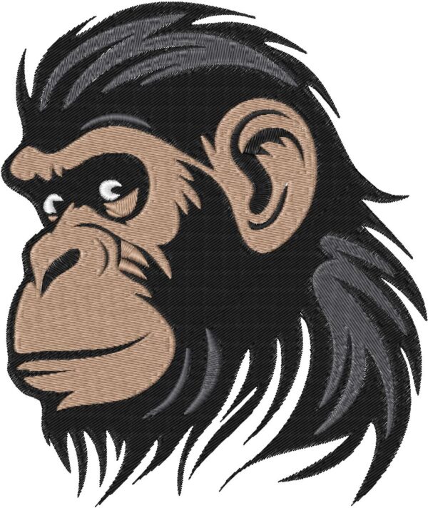 Monkey Embroidery Design, 7 sizes, Machine Embroidery Design, Monkey shapes Design, Instant