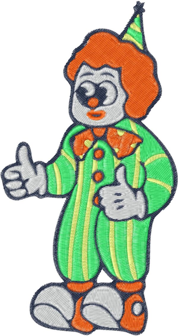 Clown Embroidery Design, 7 sizes, Machine Embroidery Design, Clown shapes Design, Instant