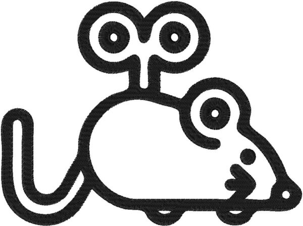 Mouse Design, 7 sizes, Machine Embroidery Design, Mouse shapes Design, Instant
