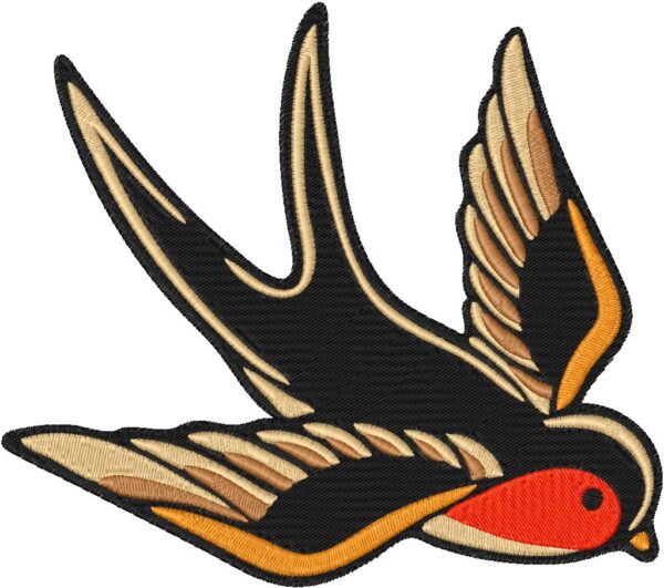 Bird Design, 7 sizes, Machine Embroidery Design, Bird shapes Design, Instant