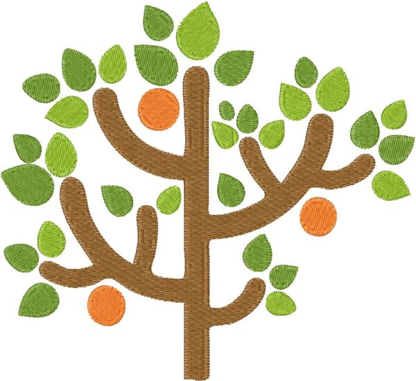 Tree Design, 7 sizes, Machine Embroidery Design, Tree shapes Design, Instant