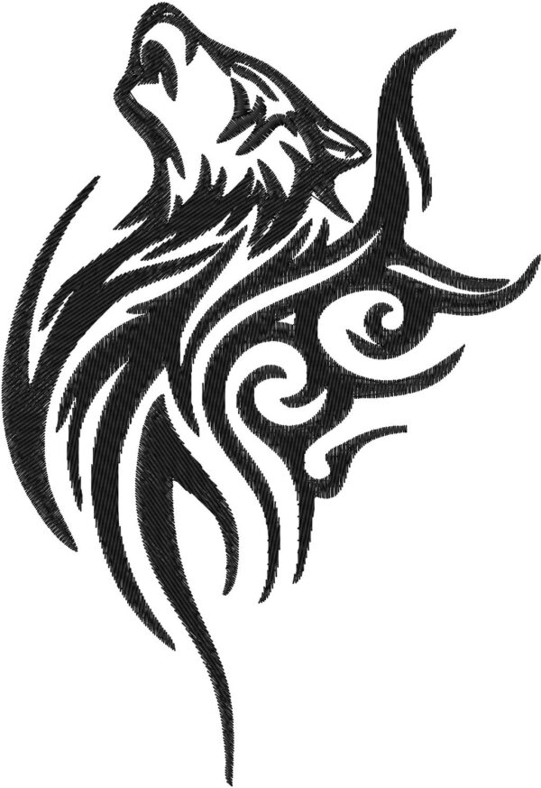 Wolf Design, 7 sizes, Machine Embroidery Design, Wolf shapes Design, Instant