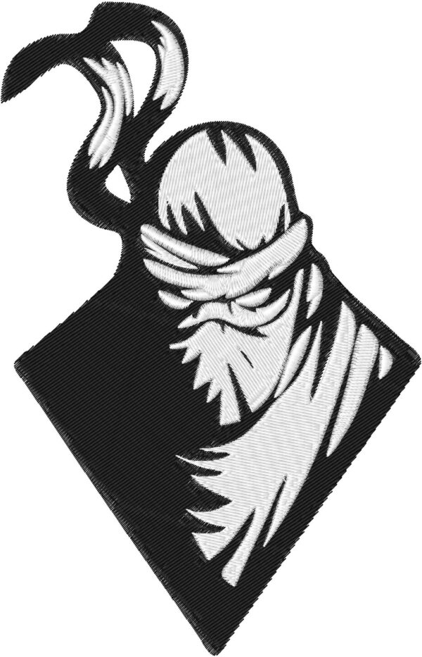 Ninja Design, 7 sizes, Machine Embroidery Design, Ninja shapes Design, Instant