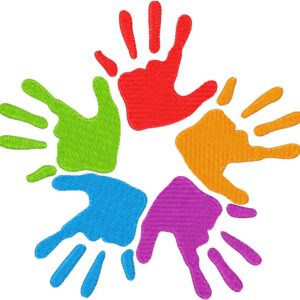 Hand Prints Design, 7 sizes, Machine Embroidery Design, Hand Prints shapes Design, Instant